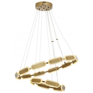 METAL LED AND PLEXIGLAS ANTIQUE COATING CHANDELIER 80 CM DIAMETER LOAD: 130 CM